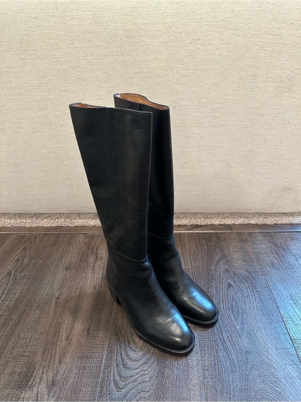 NEW Madewell Tall Black Leather Boots | 5.5